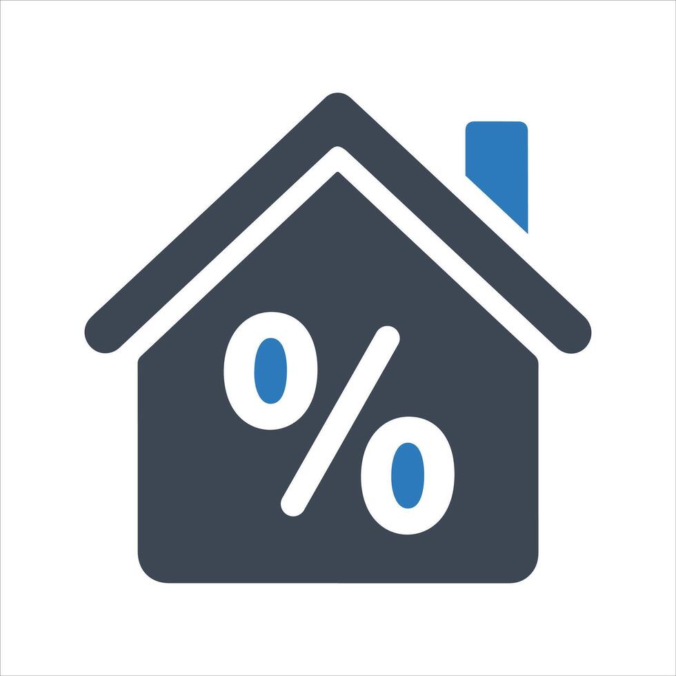 Real estate. Cost of living. House. Interest rate. Property value. Mortgage rate icon vector
