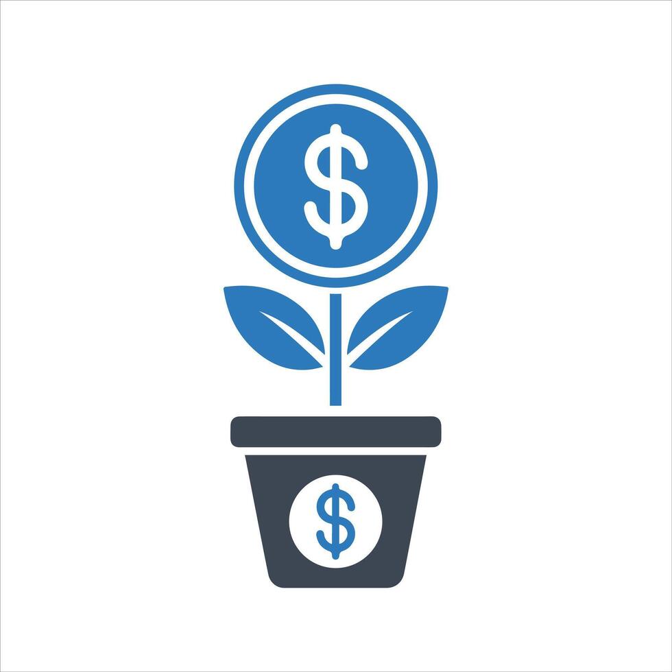 Investment icon. Business development. Financial Growth icon vector