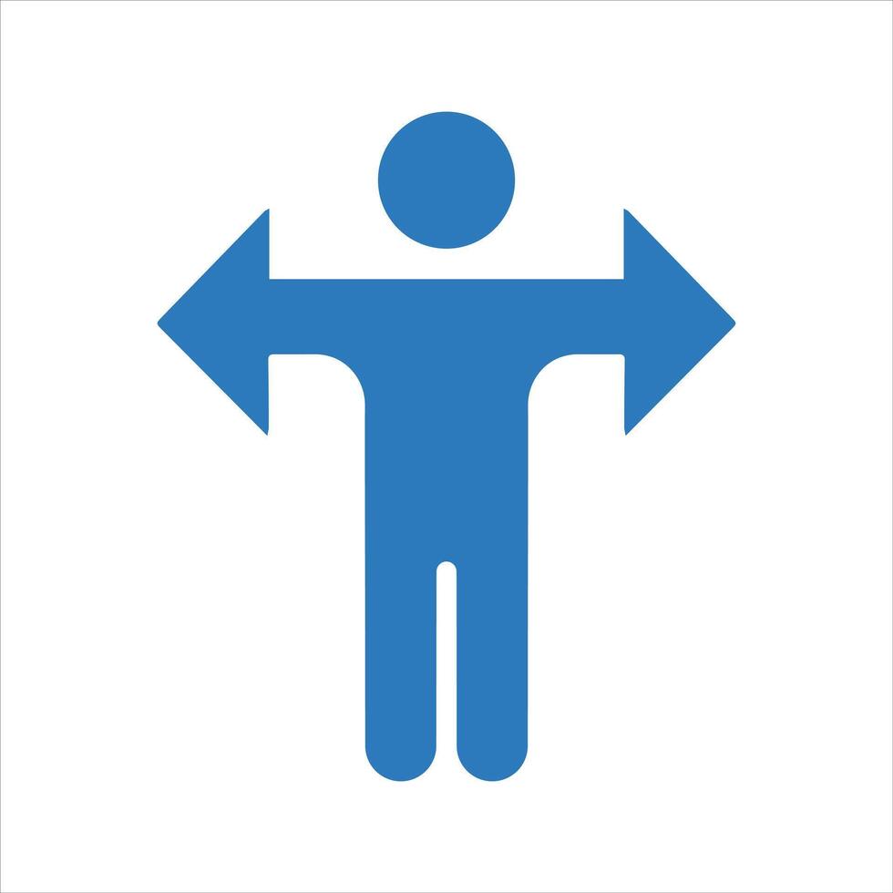 Decision icon. Road sign direction icon vector