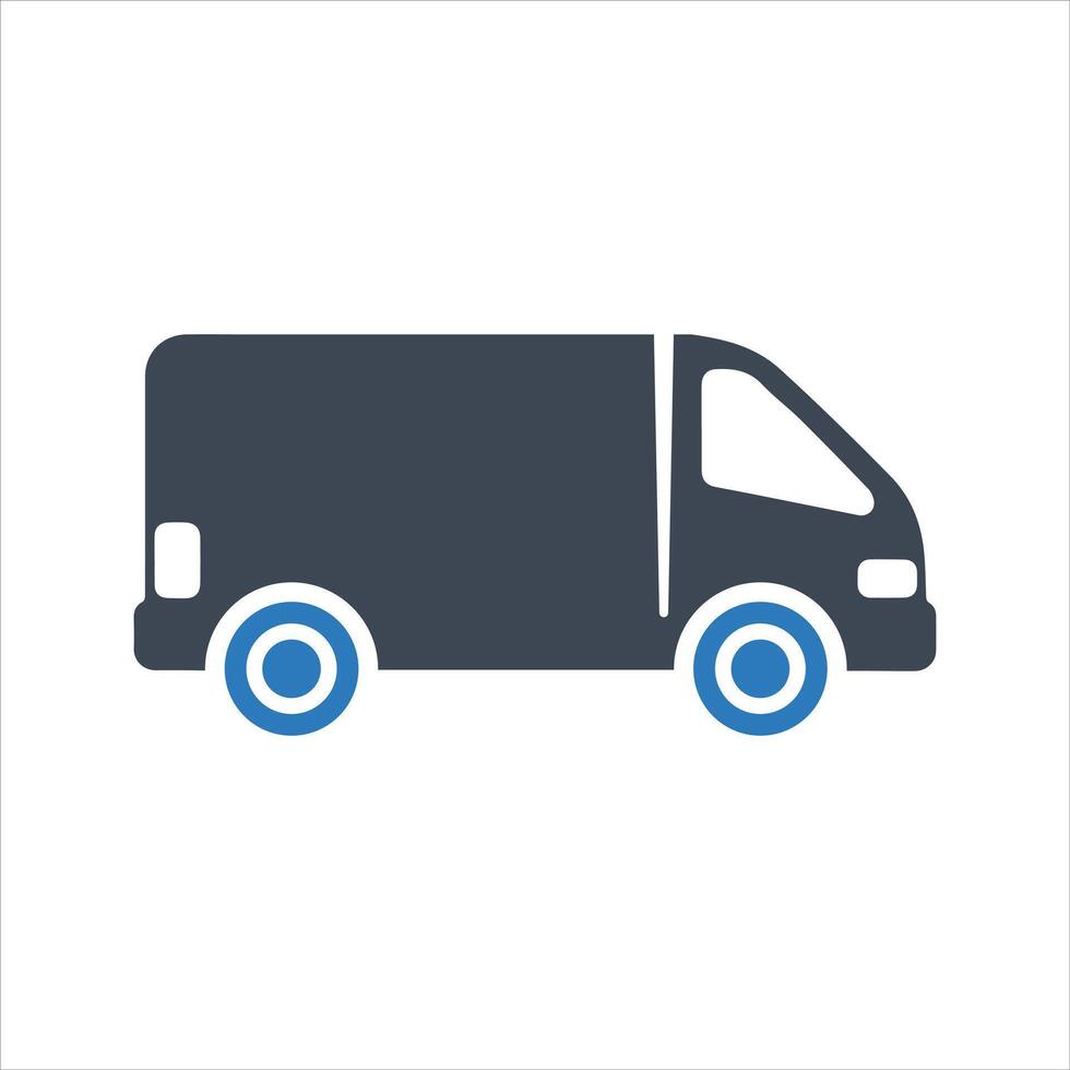Campervan icon. Track icon vector
