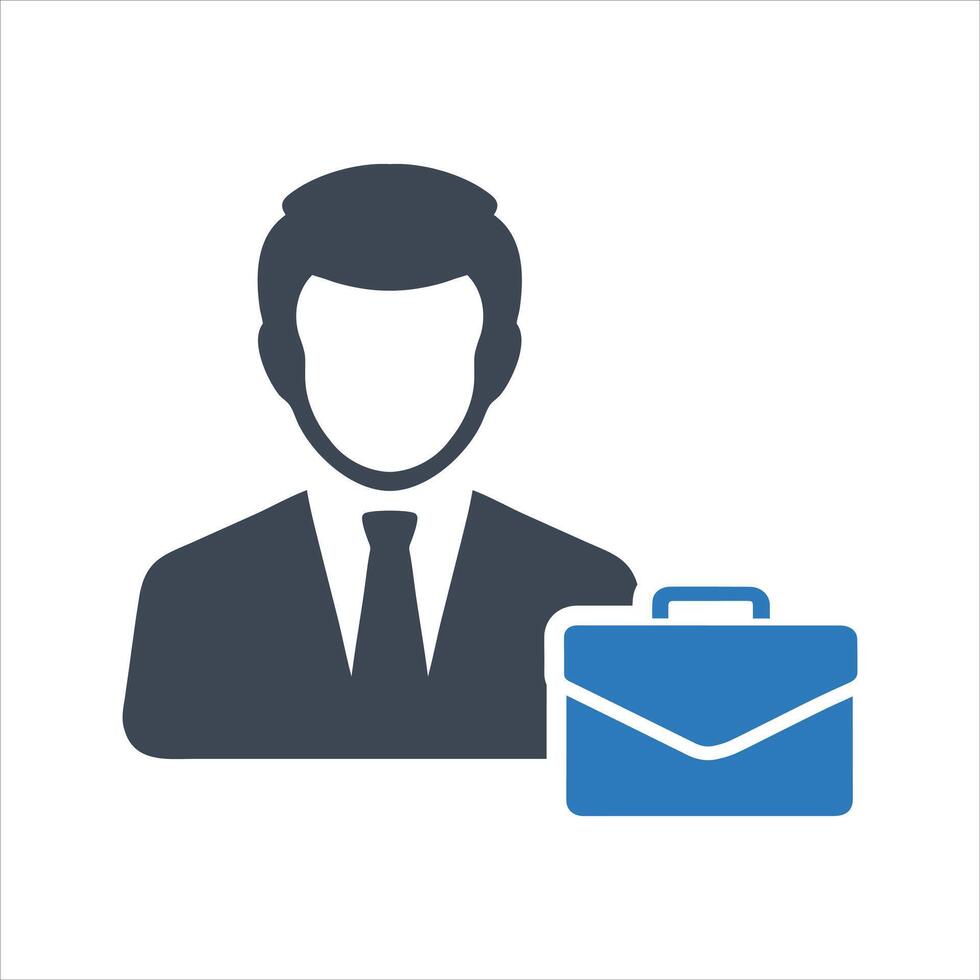 Businessman icon. and glyph vector