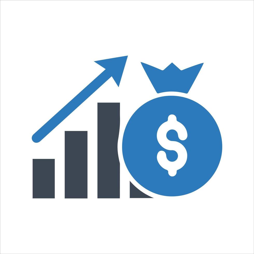 Investment icon. Business development. Financial Growth icon vector