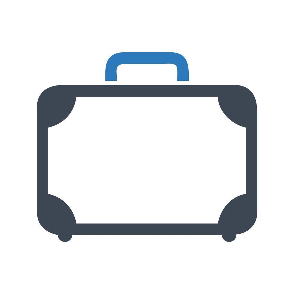 Journey bag icon. Travel suitcase icon vector