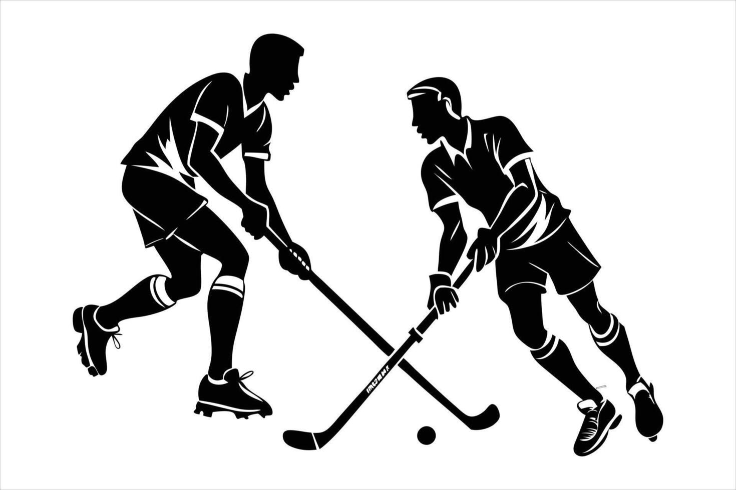 hockey player silhouette, hockey players set, a black and white hockey players with the word ice on it. vector