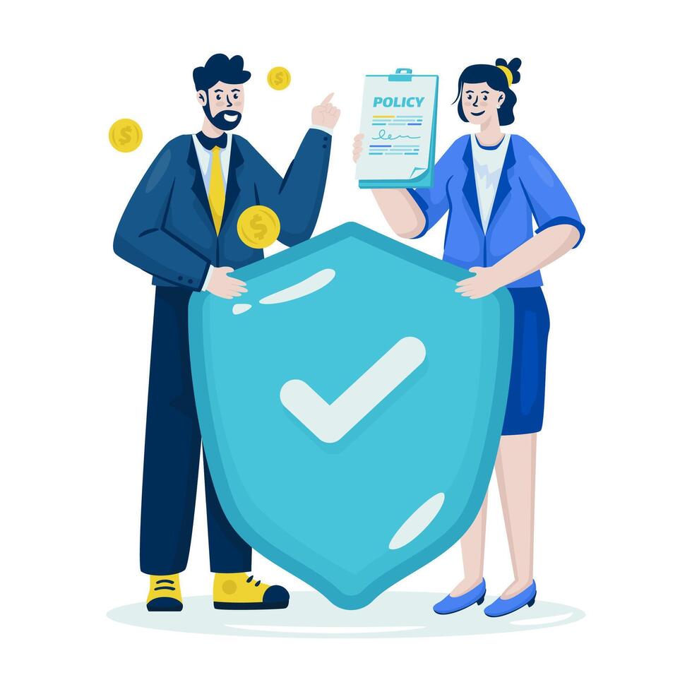 Business investment insurance illustration vector