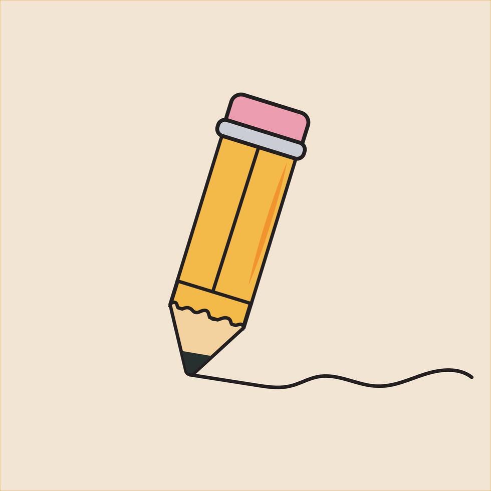 Pencil icon. for mobile concept and web design. illustration flat vector
