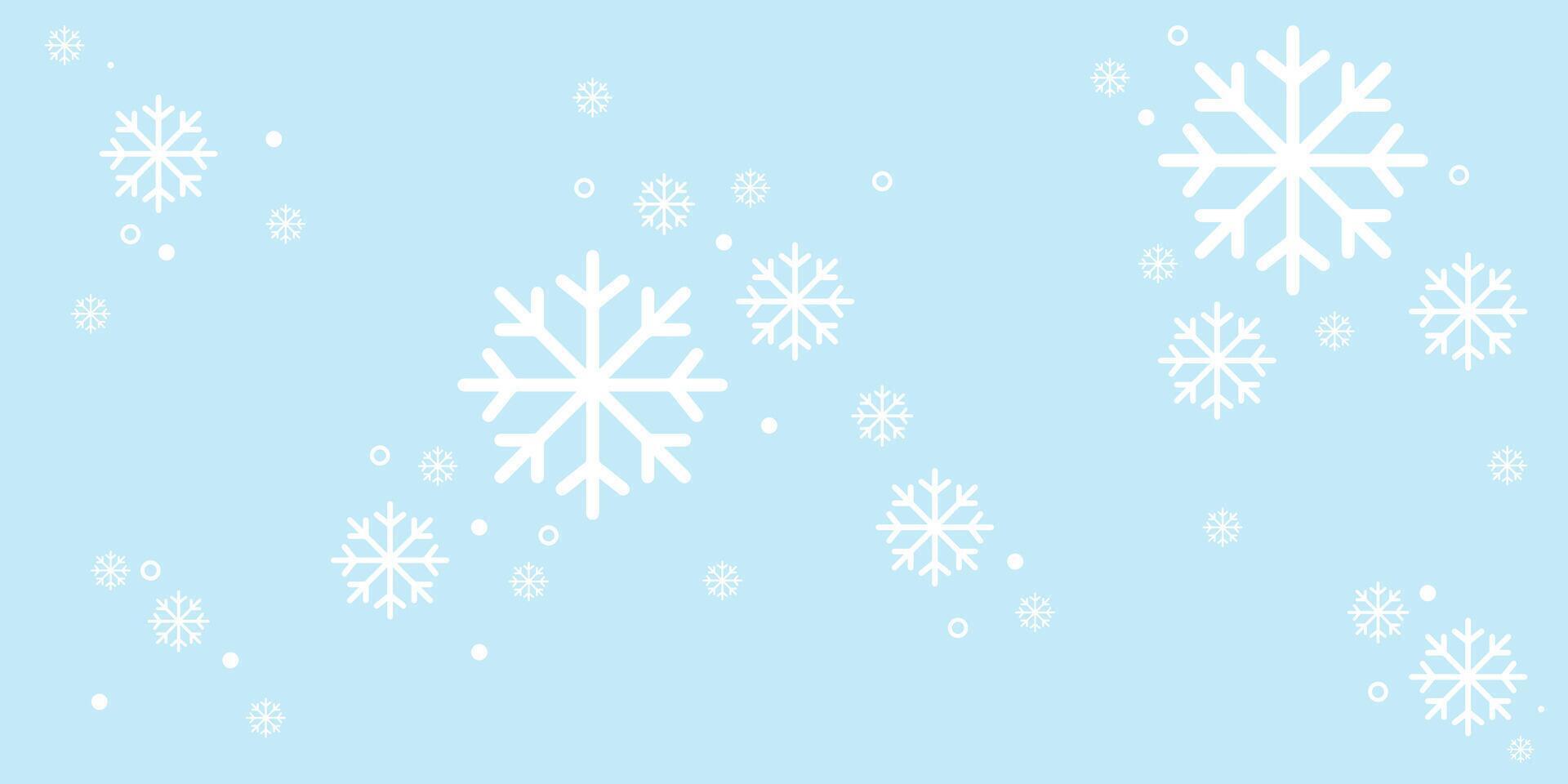Subtle heavy snow flakes composition. Winter fleck crystallic granules. Snowfall sky white teal blue wallpaper. vector
