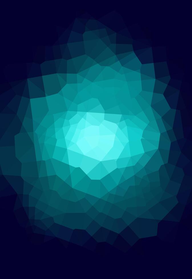 Abstract teal and blue low poly background. vector