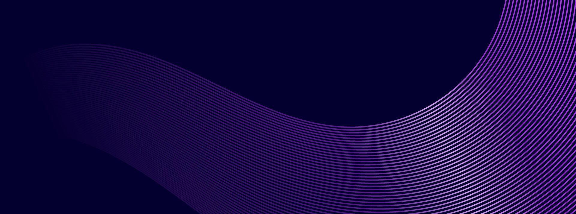 Abstract dark purple lines wave background. vector
