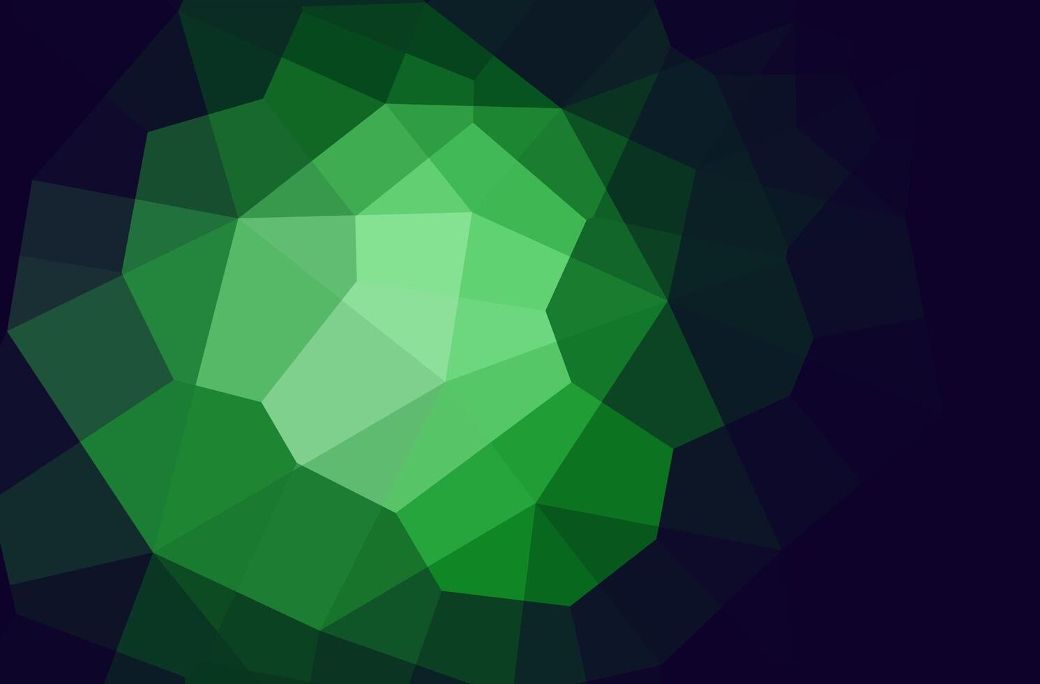 Abstract polygonal background with green and blue gradient. vector