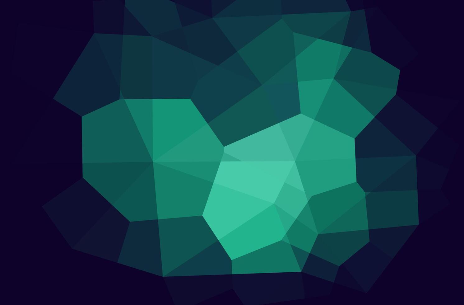 Abstract geometric background with teal and dark blue polygons. vector