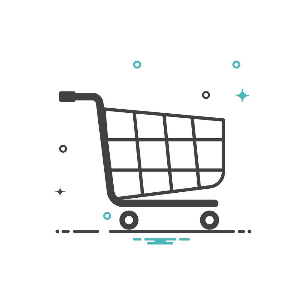 Shopping cart icon illustration vector