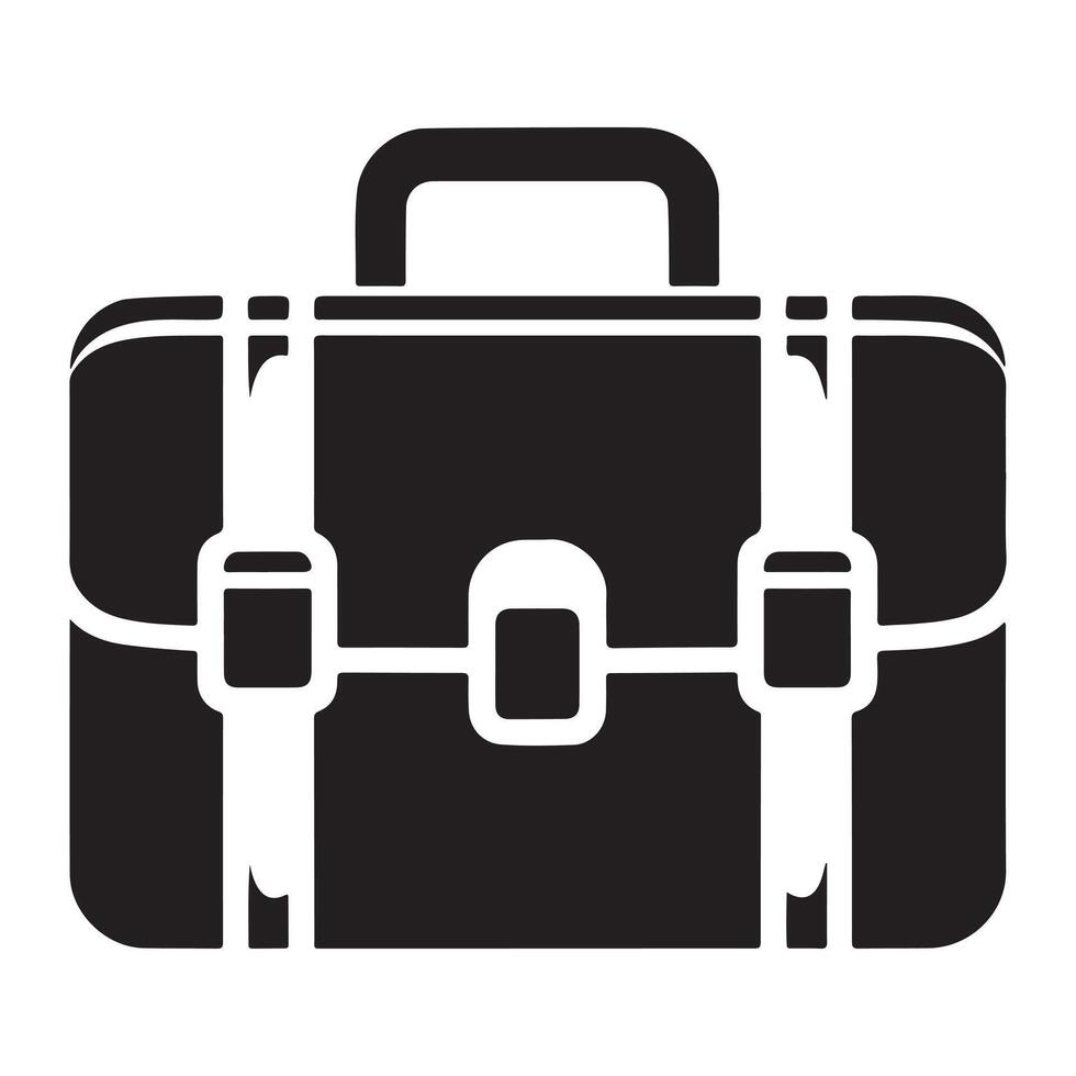 Professional Briefcase Icon on Clean White Background vector
