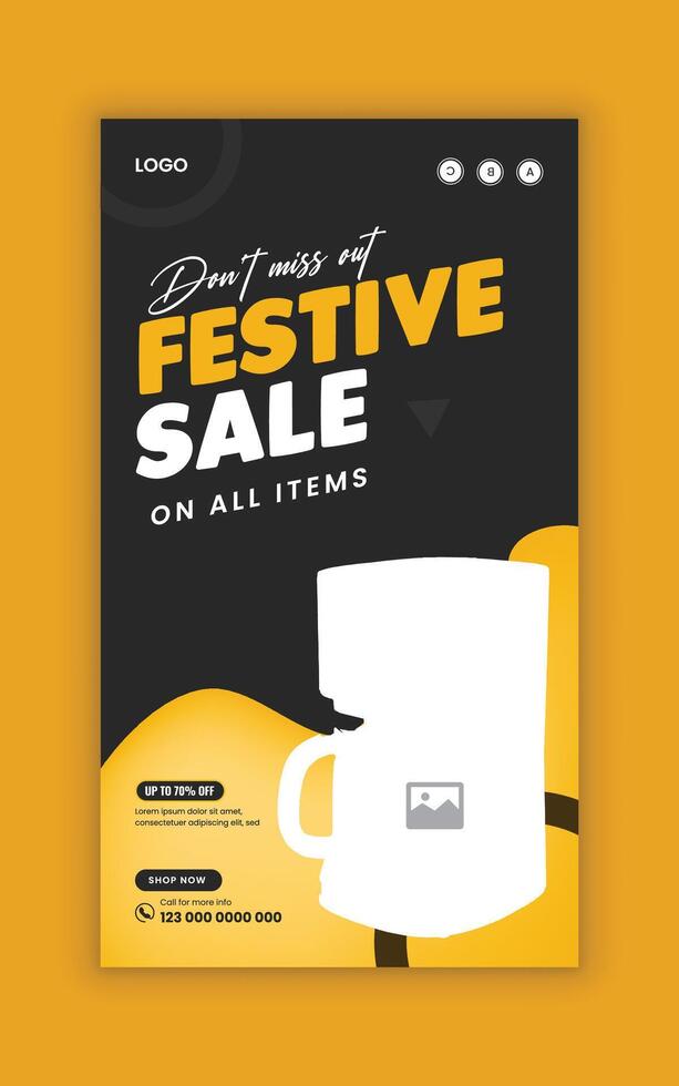 Black Friday Vertical banner design for home appliance sale social media story post ,Home Appliance Flash Sale Social media Story Post Template vector