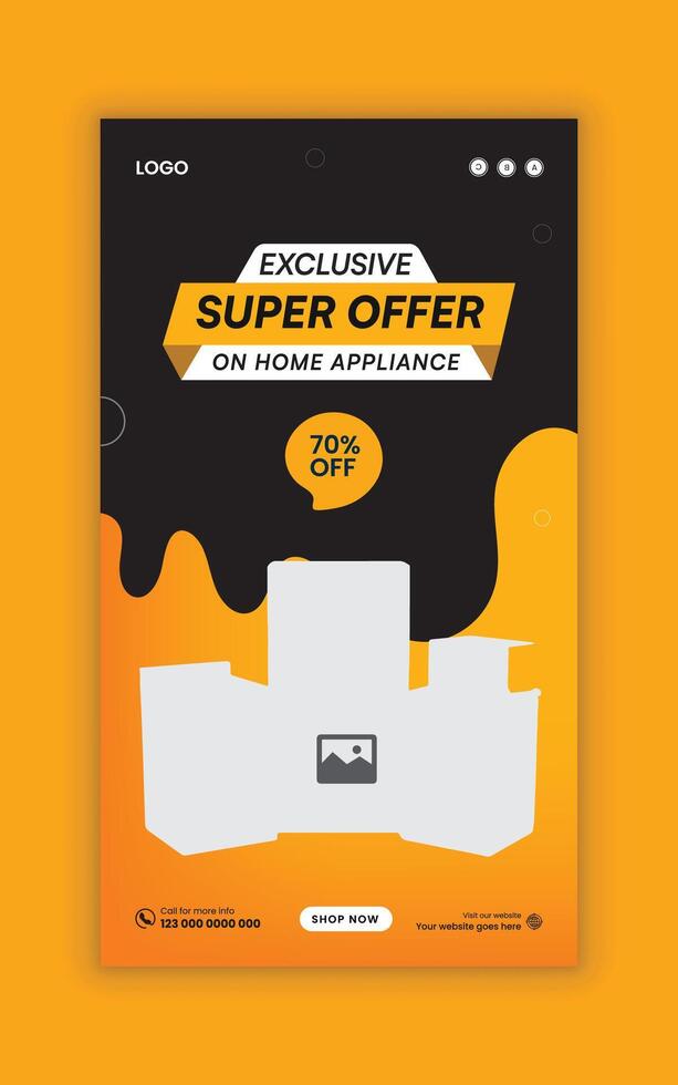Product promotion Black Friday Social Media Story Banner Design Template vector