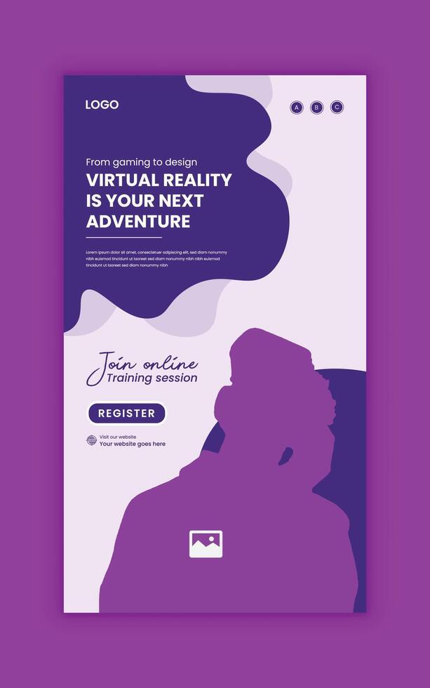 Metaverse Virtual Reality Workshop social media story Banner Design Template vector