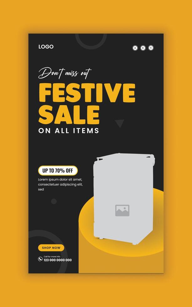 Don's mess of festival sale products social media post story design template vector