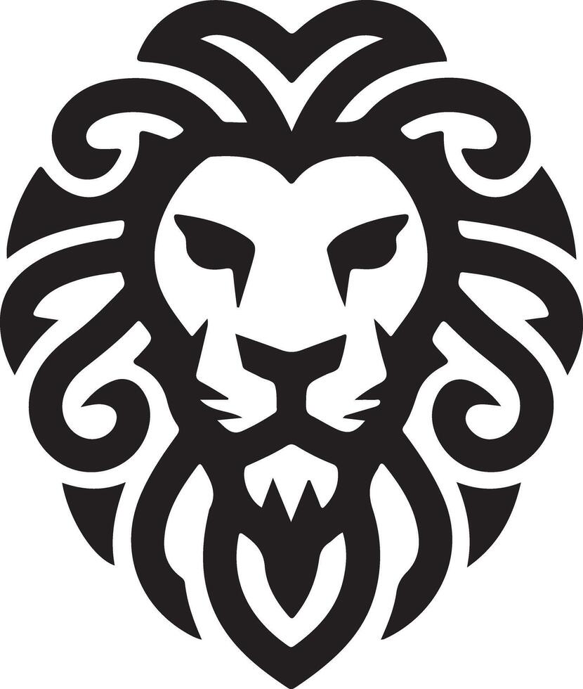 Lion head art illustration vector