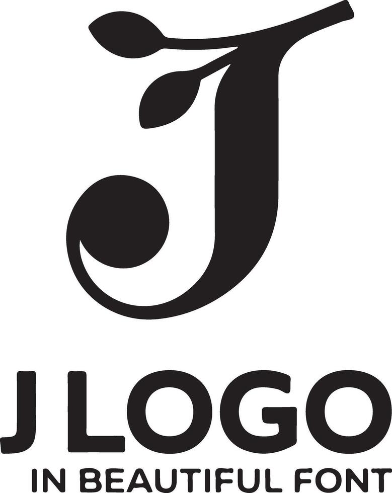 A creative illustration of the text J logo vector