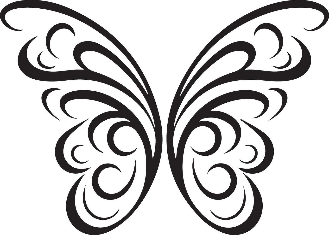 A image of a conceptual butterfly wing design vector