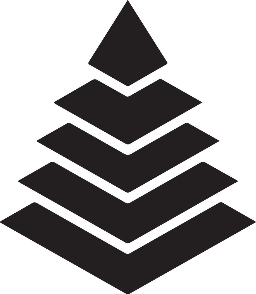 An abstract logo of a tower vector