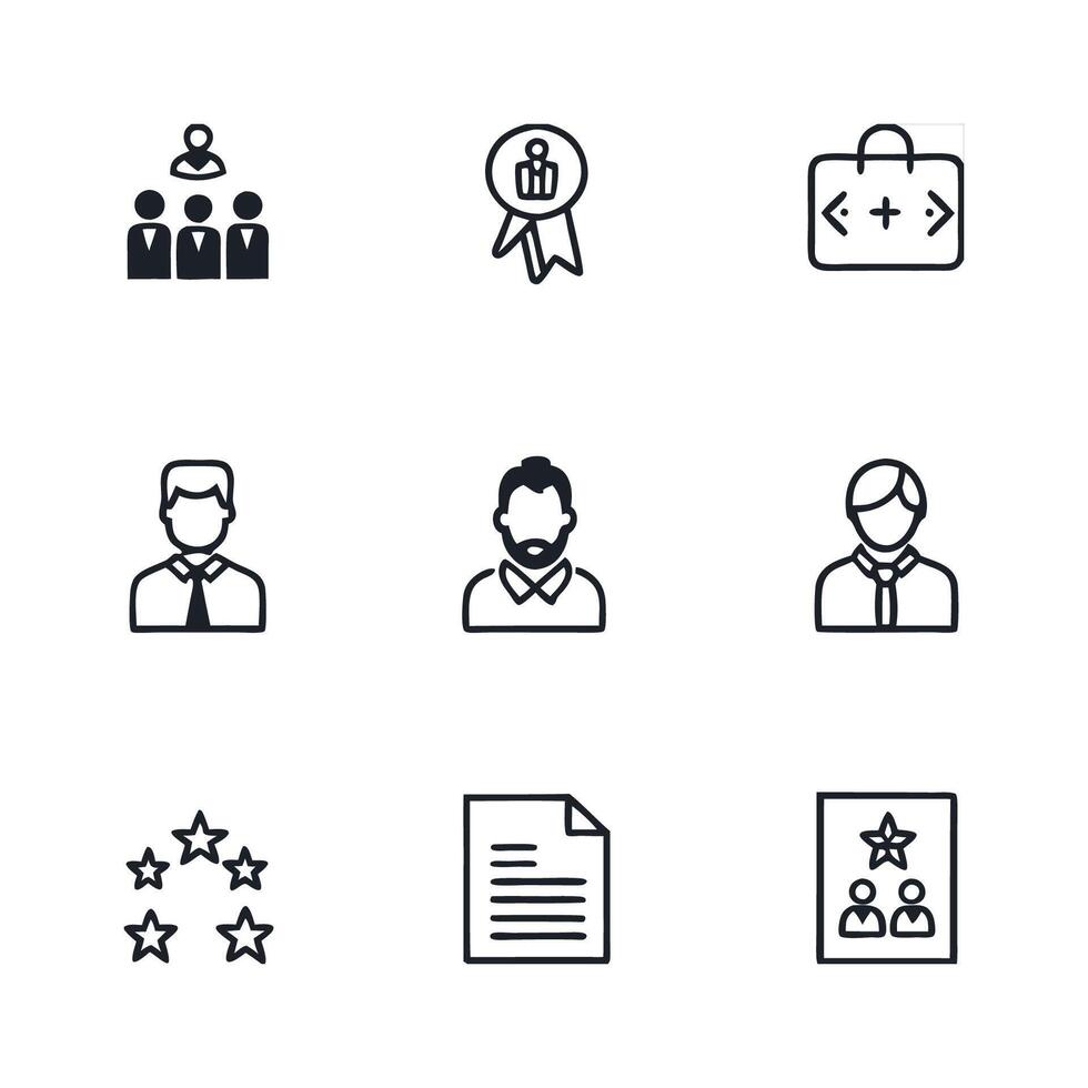 A set of icon of profile illustration vector