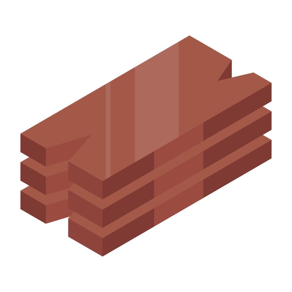 A unique design icon of wood planks vector