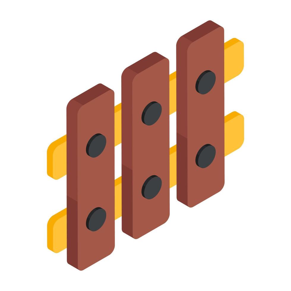 An editable design icon of fence vector