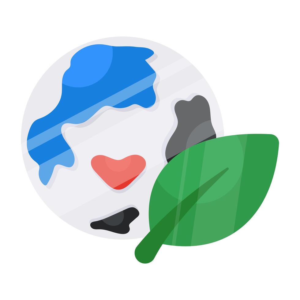 A unique design icon of global ecology vector