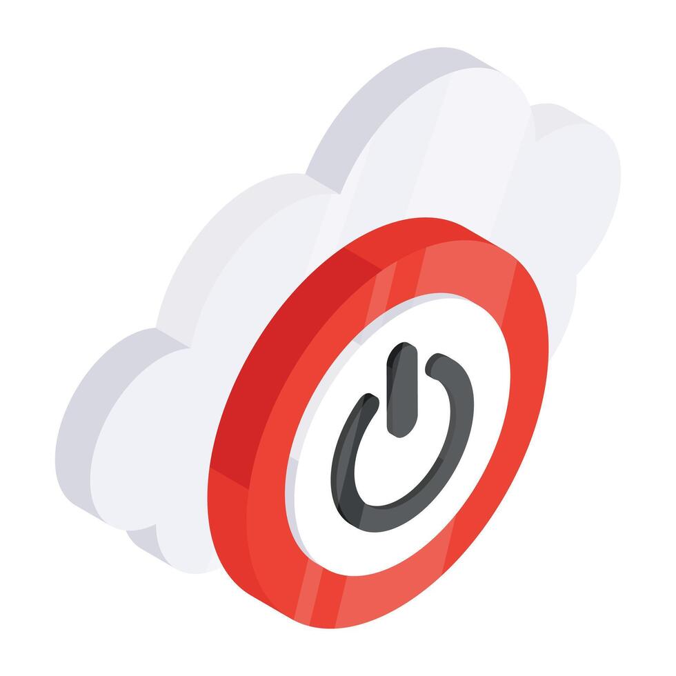 Modern design icon of cloud shutdown vector