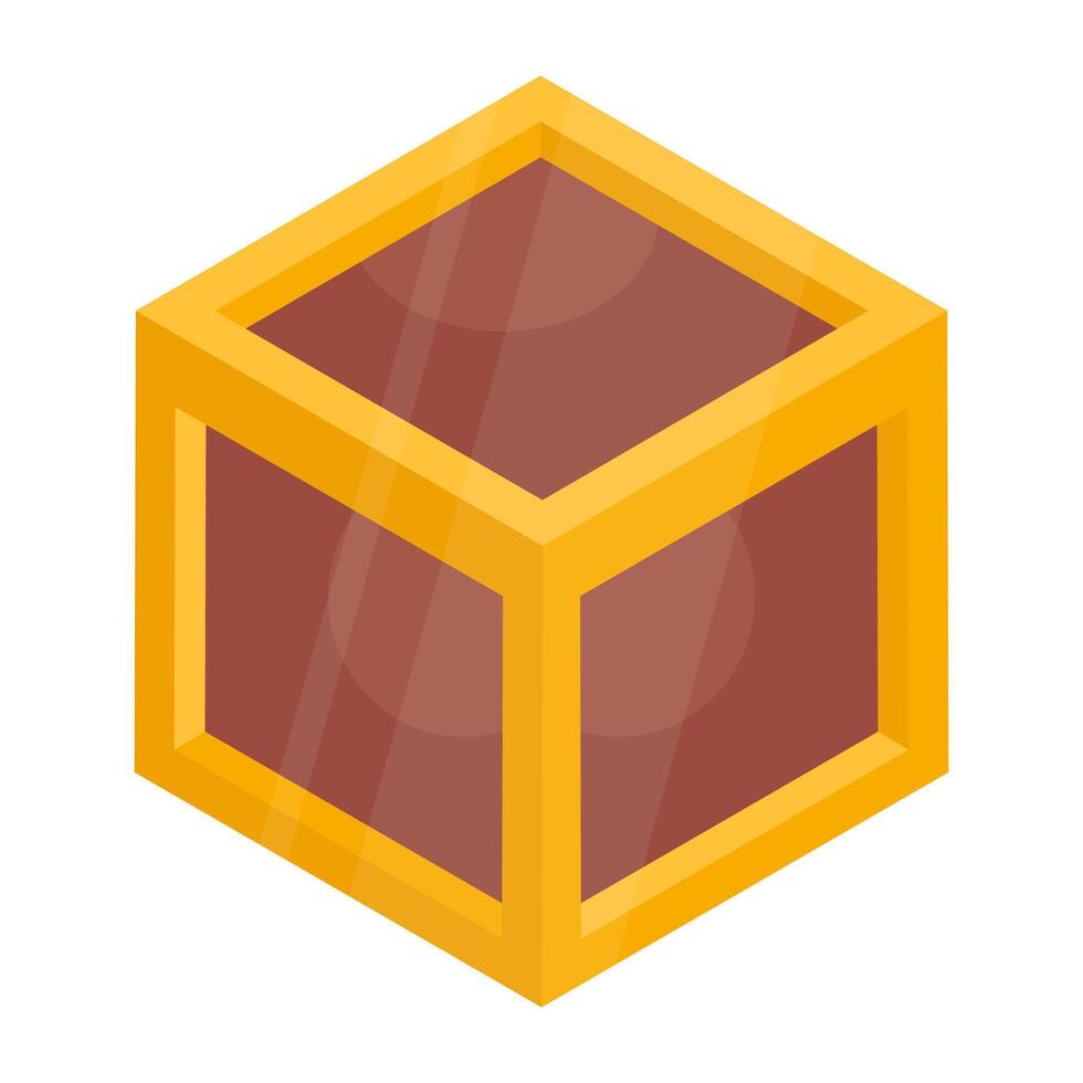 An editable design icon of parcel vector