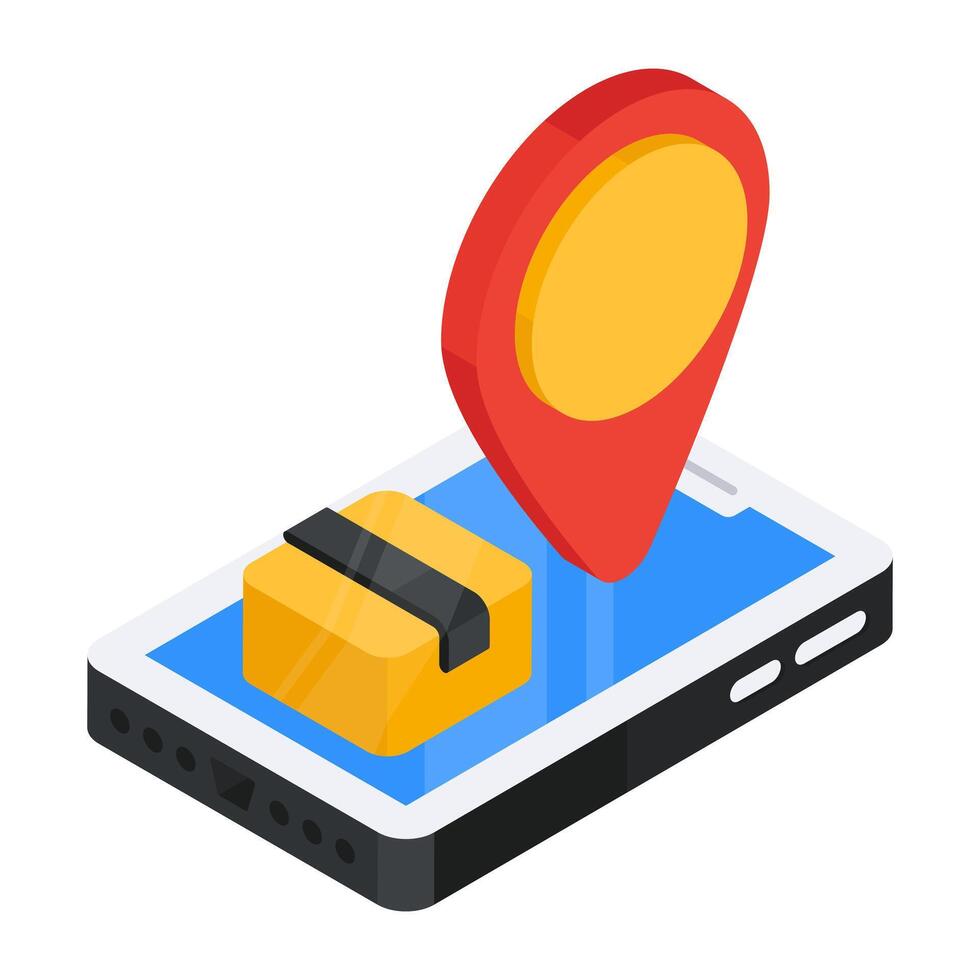 Perfect design icon of mobile parcel tracking vector