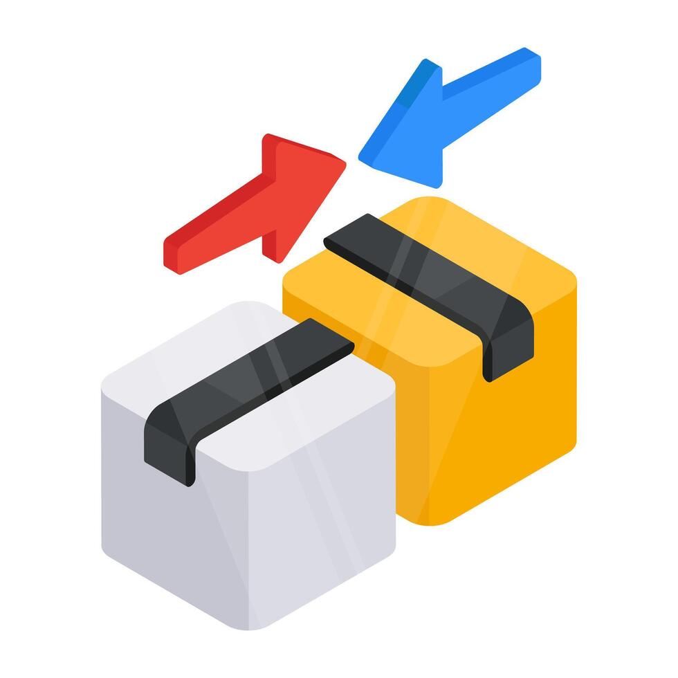 Modern design icon of parcel exchange vector