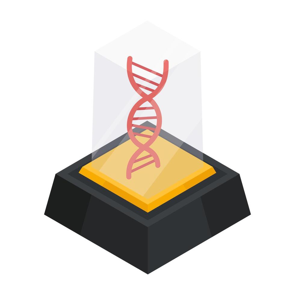DNa icon in flat isometric design vector