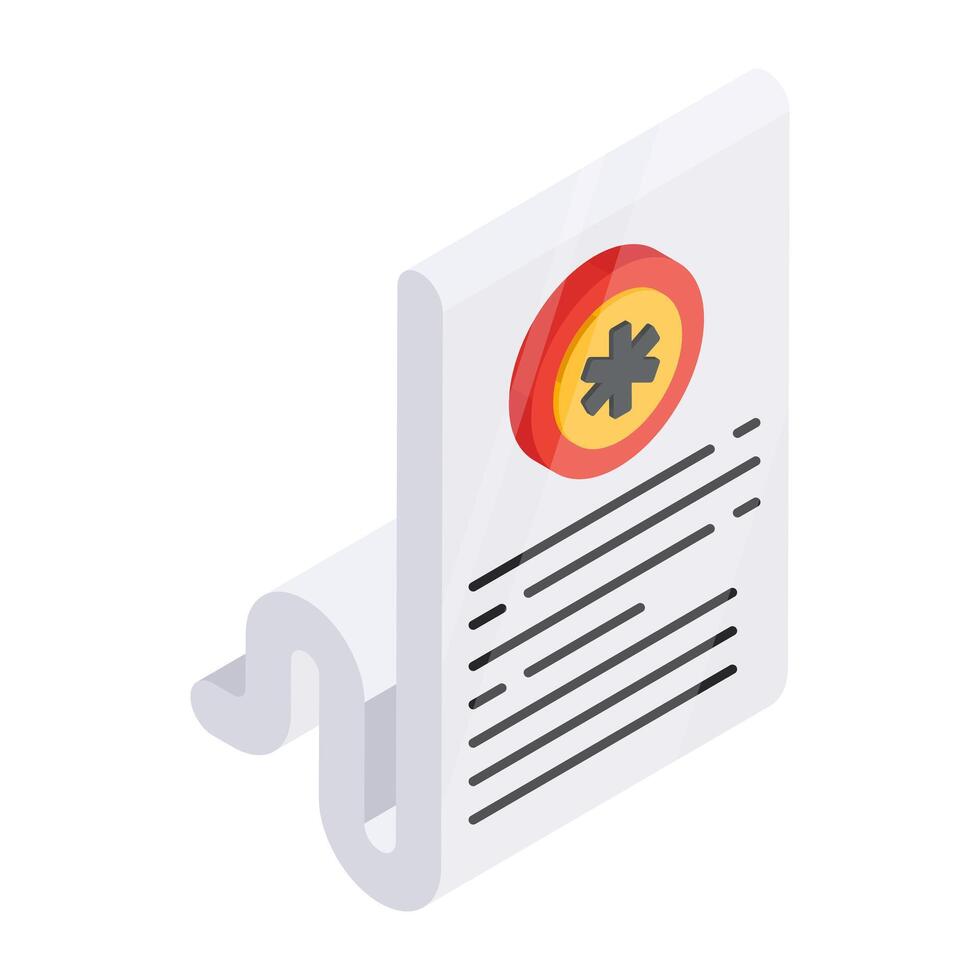 Trendy design icon of prescription vector