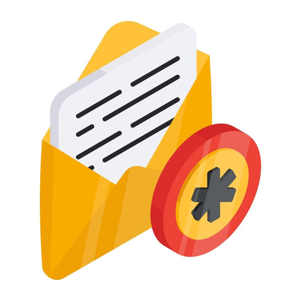 Unique design icon of medical mail vector