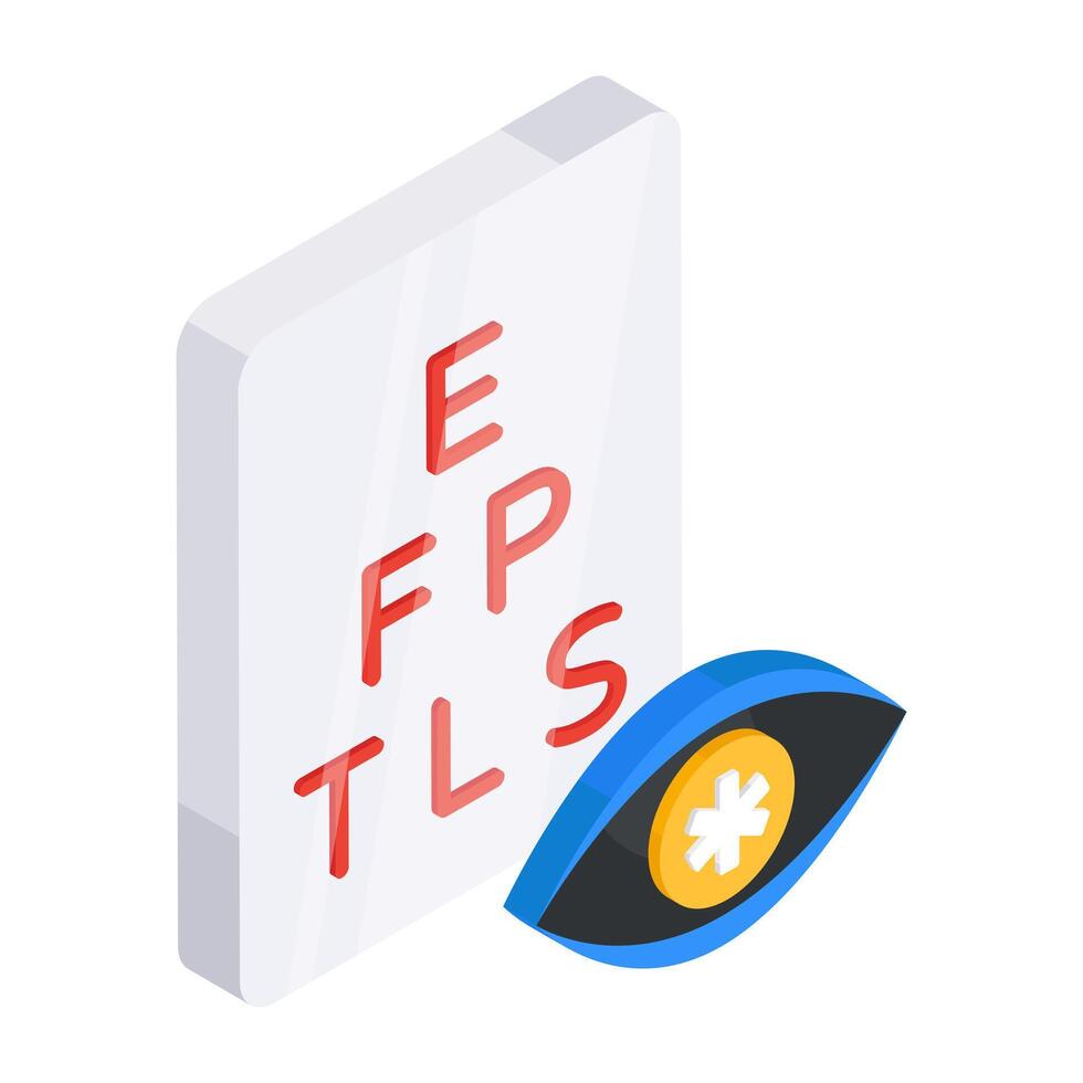 Modern design icon of eye test vector