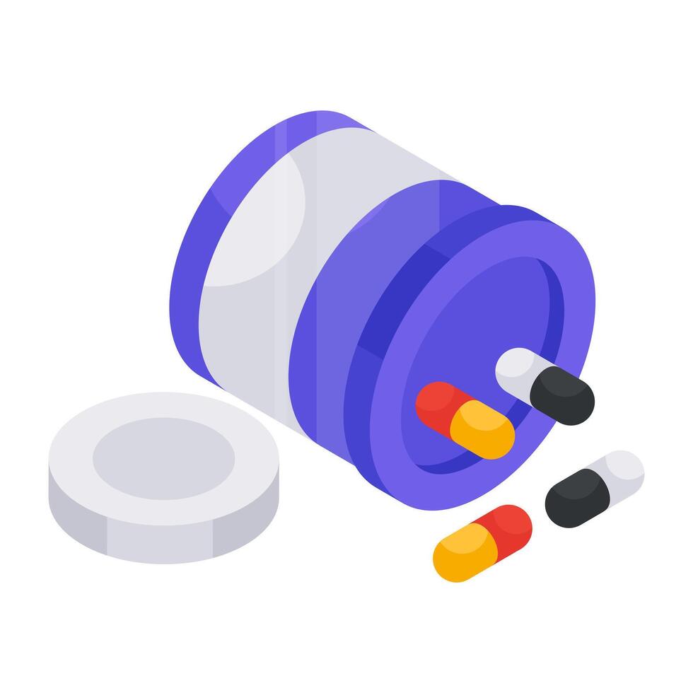 A unique design icon of drugs bottle vector