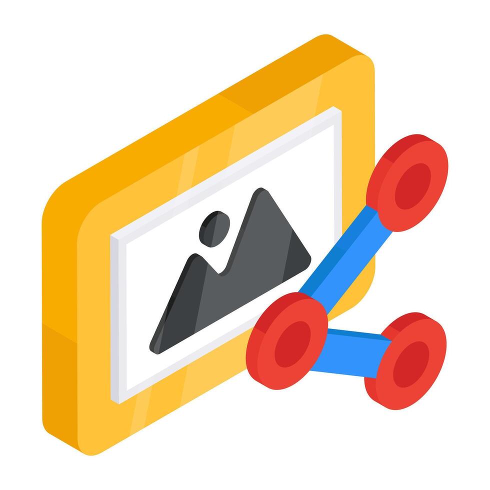 Modern design icon of share photo vector