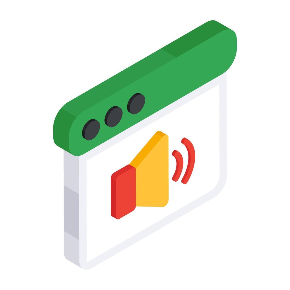 A colored design icon of sound vector