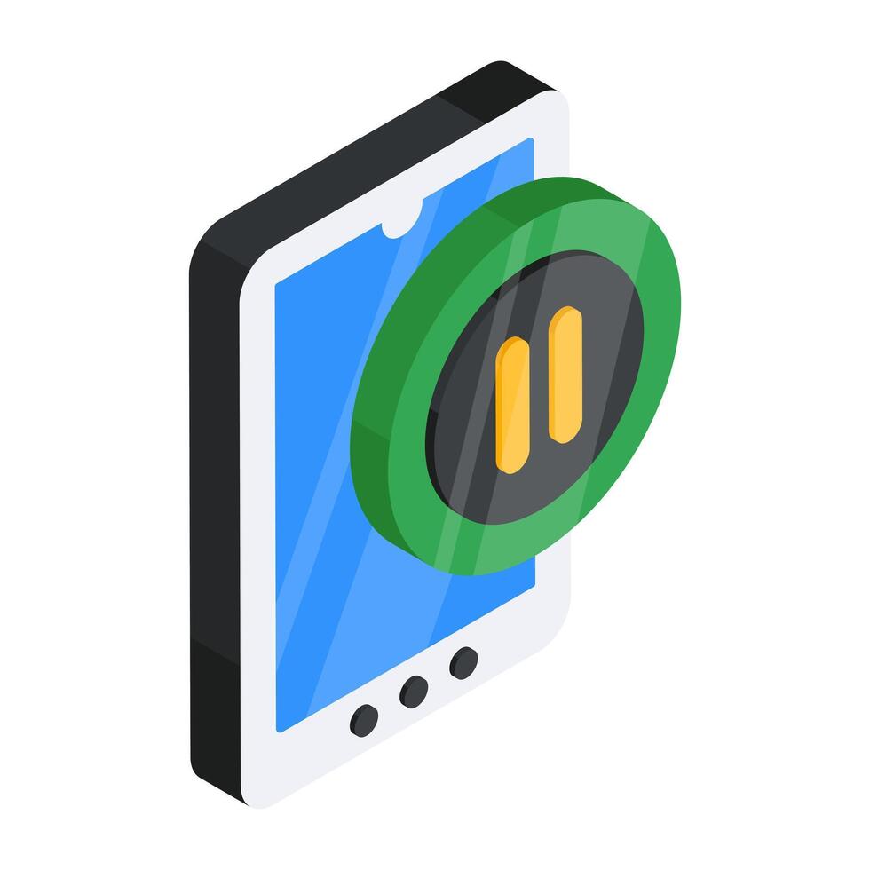 Modern design icon of pause vector