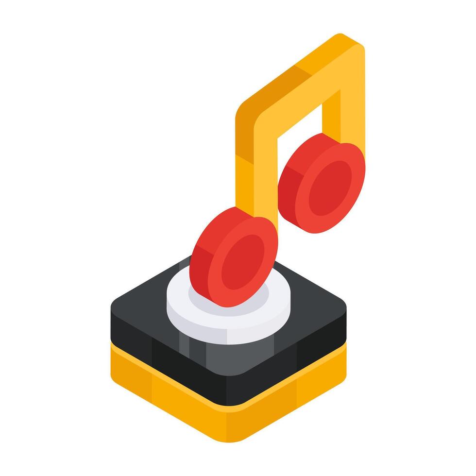 A premium download icon of music note vector