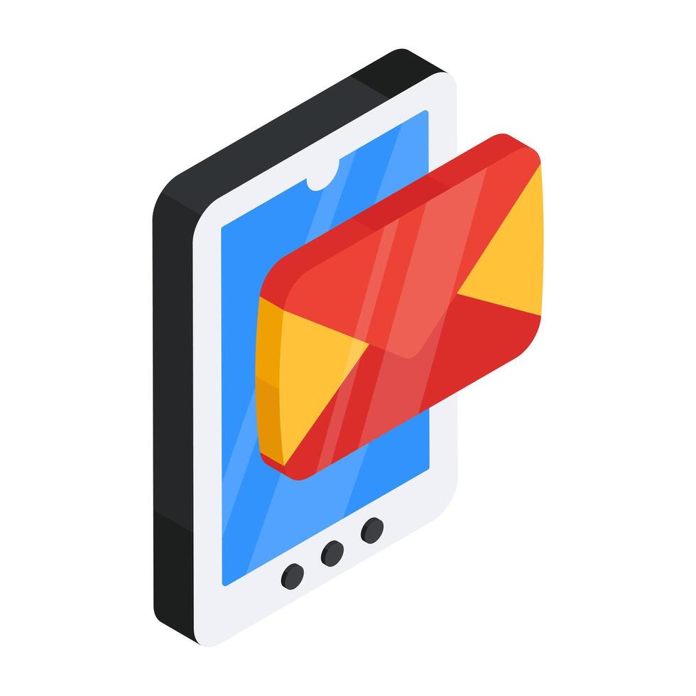 Perfect design icon of mobile mail vector