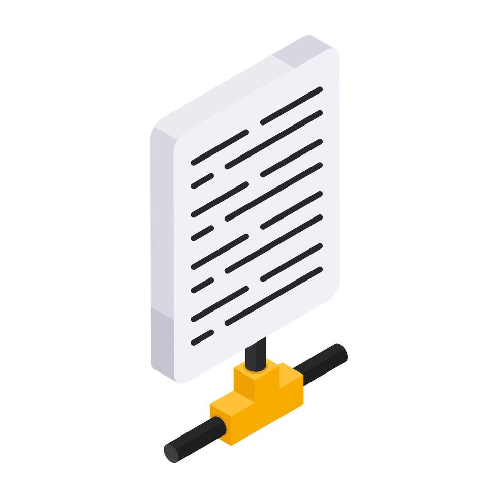 Editable design icon of network file vector