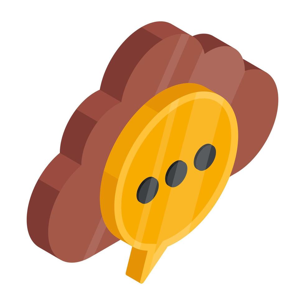 Modern design icon of cloud chatting vector
