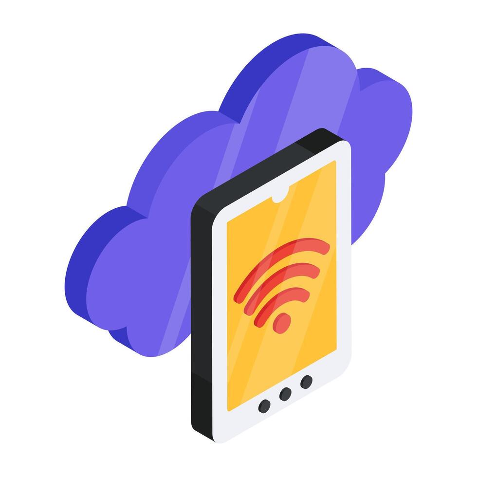 Premium download icon of mobile wifi vector