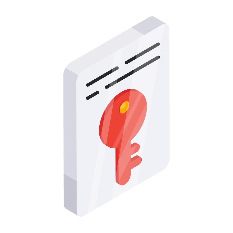 An icon design of secure file vector