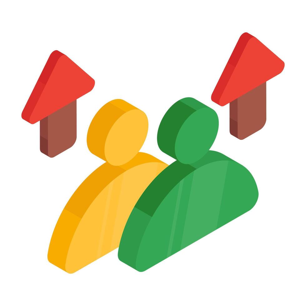 Perfect design icon of employee growth vector