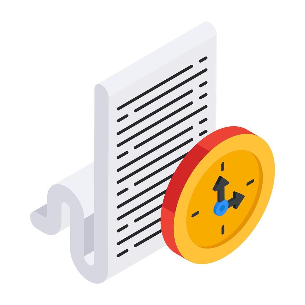 A colorful design icon of project deadline vector