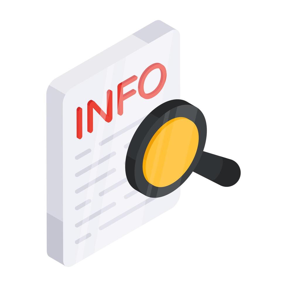Perfect design icon of search info vector